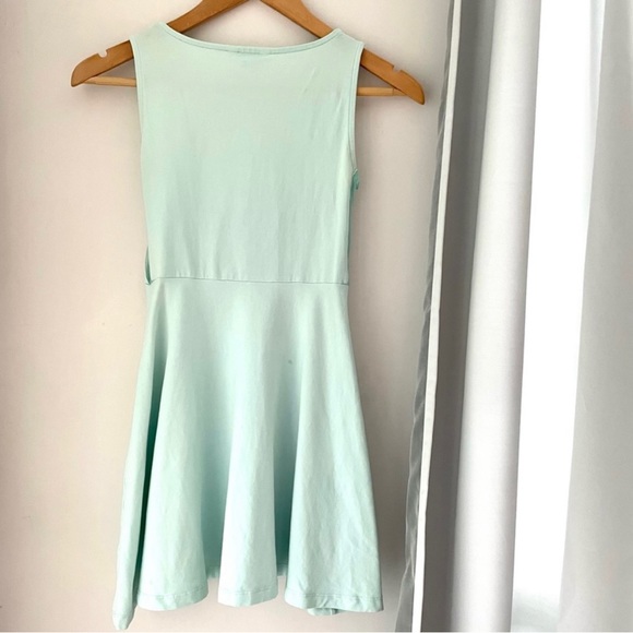 ARITZIA | Talula Mini Dress | Mesh Peekaboo Sides | Baby Blue | Size XS - Picture 3 of 6